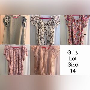 Girls size 14 Spring Top Lot of 5 NWT NWOT EUC